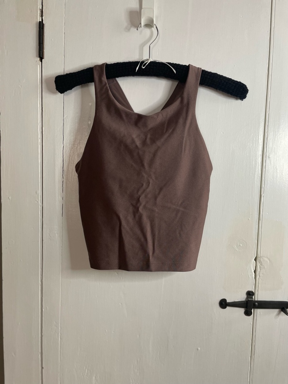 ATHLETA Purpose Women's Brown Racerback Crop Shelf Bra S D-DD
